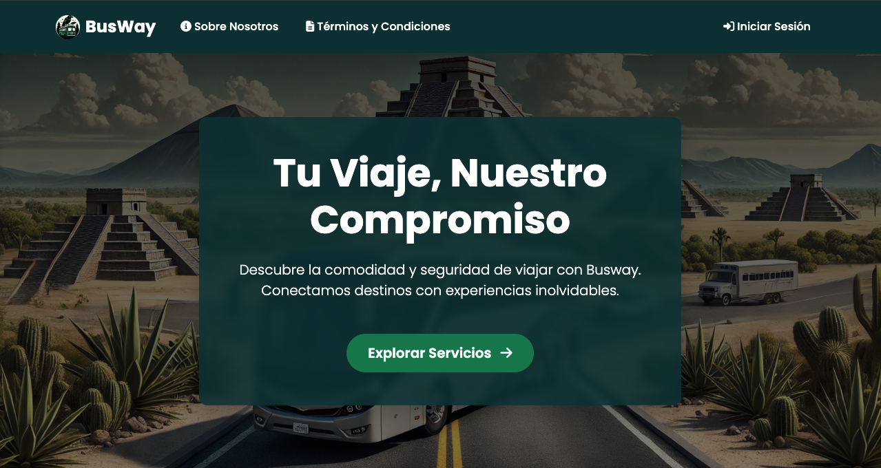 Captura de pantalla del proyecto BusWay